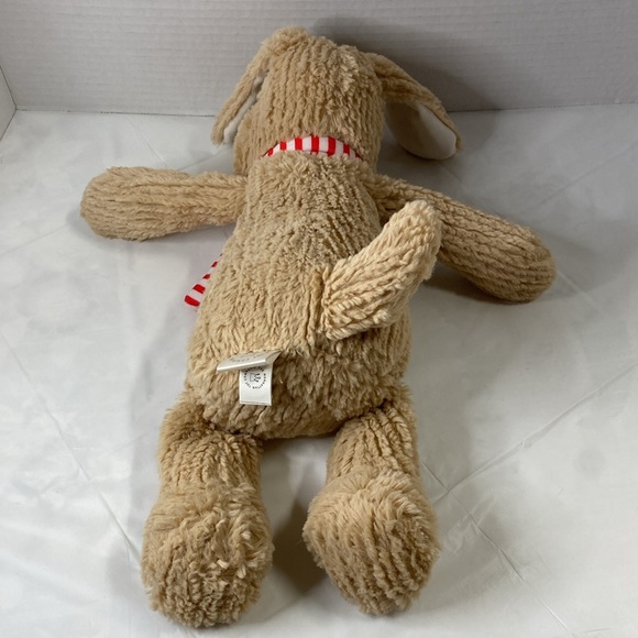 Manhattan Toy Co 2017 Tan Plush Stuffed Animal Dog Rex White Spot Ribbed Fur 13” - Picture 3 of 7